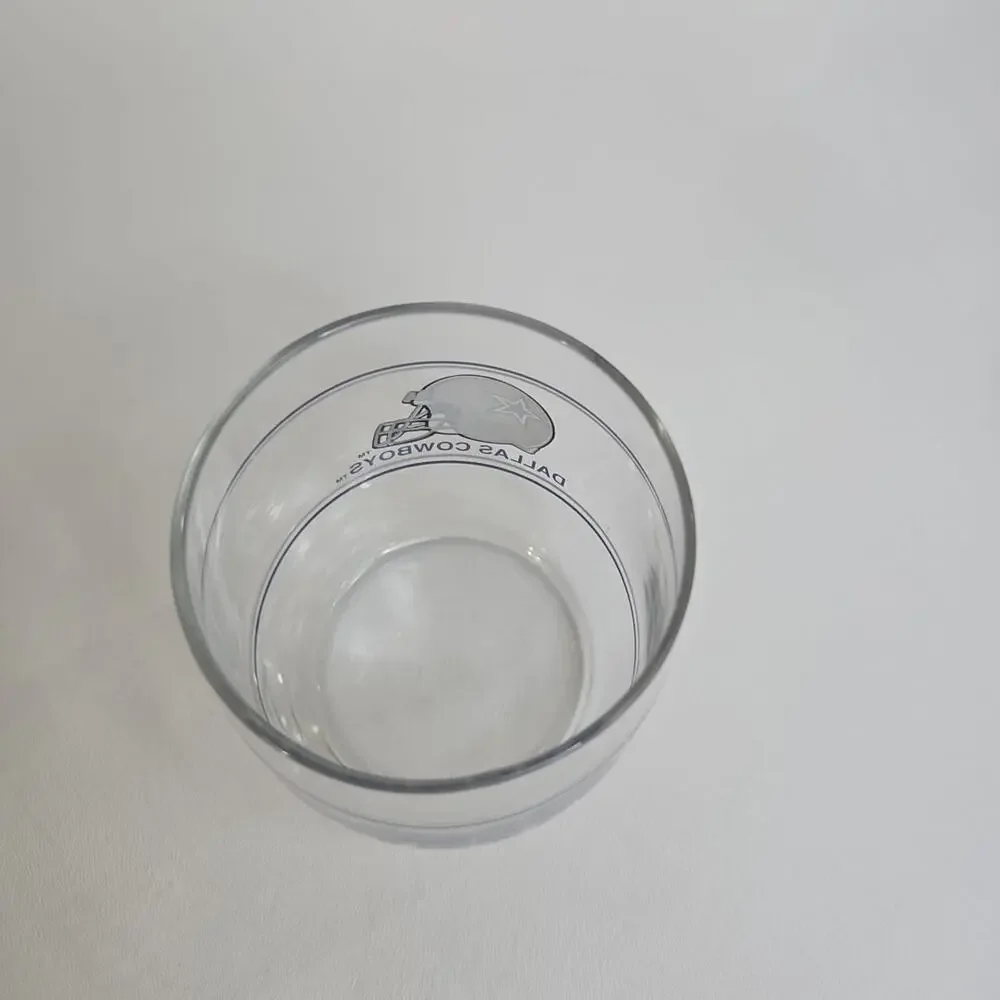 Vintage Dallas Cowboys Whiskey Tumbler Glass‎ 3.75 inches